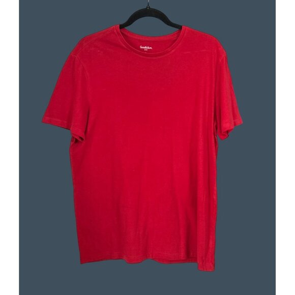 Goodfellow & Co Mens Red Lyndale Tee Shirt Size L Cotton - Picture 1 of 7